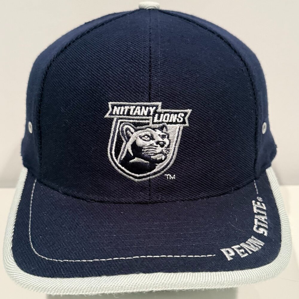 Vintage Penn State Nittany Lions Logo Athletic Strapback Adjust Hat Navy/White